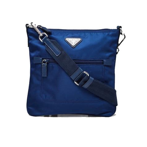 prada bag nylon blue|prada cross body bag nylon.